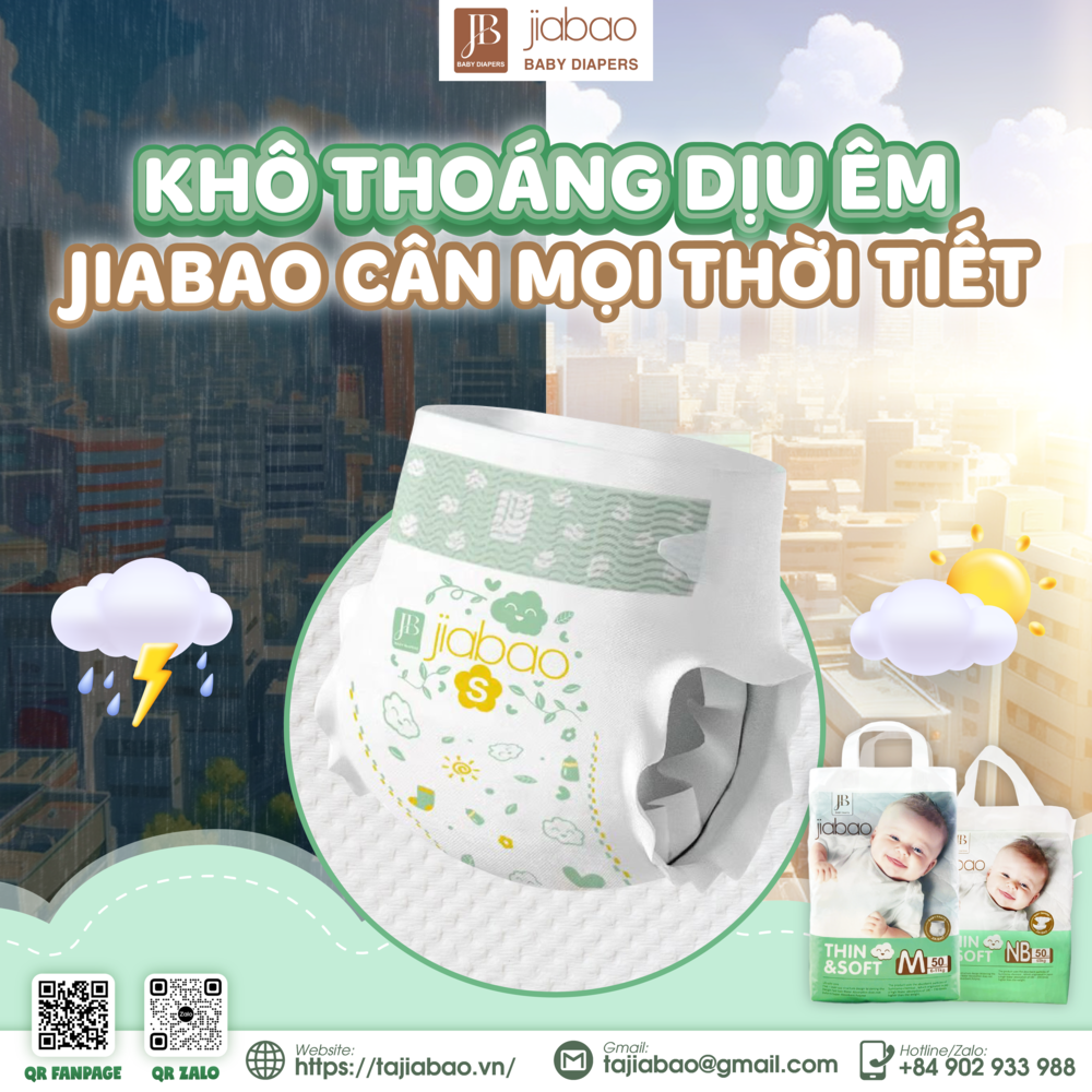 Chọn tã cho bé: Vì sao Jiabao là lựa chọn hoàn hảo cho mẹ?