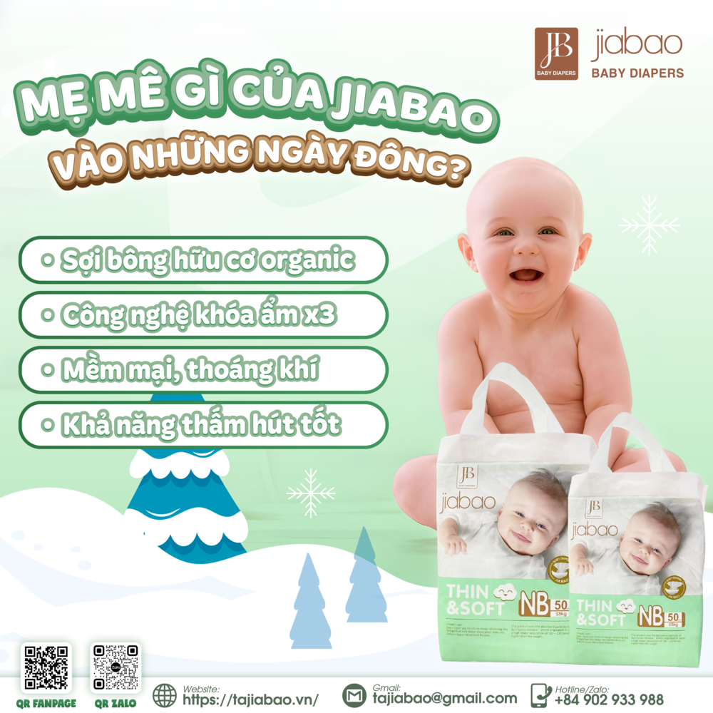 Vì sao bỉm Jiabao được khuyên dùng cho bé yêu?