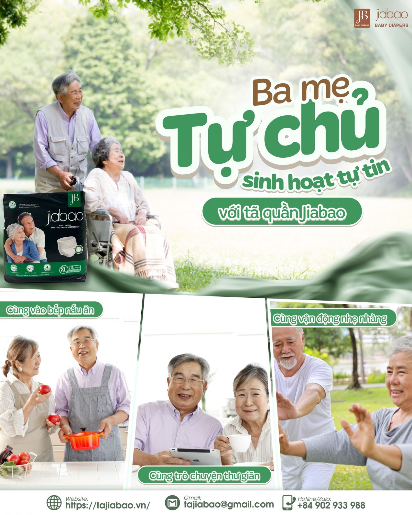5 Lý do nên chọn tã người lớn Jiabao – An toàn, thoải mái.
